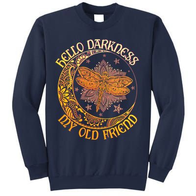 Hello Darkness My Old Friend Dragonfly Moon Sweatshirt