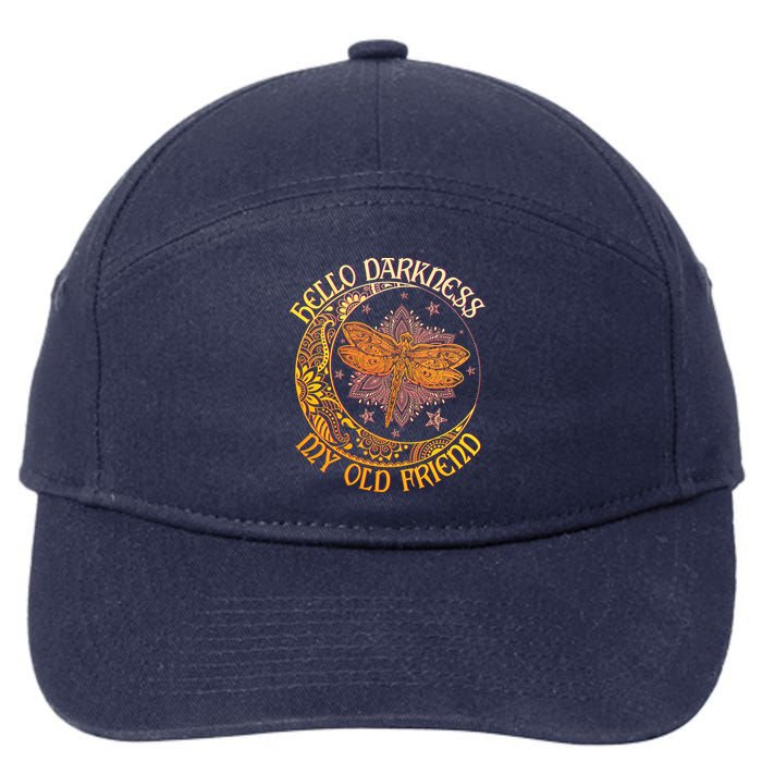 Hello Darkness My Old Friend Dragonfly Moon 7-Panel Snapback Hat