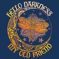 Hello Darkness My Old Friend Dragonfly Moon 7-Panel Snapback Hat