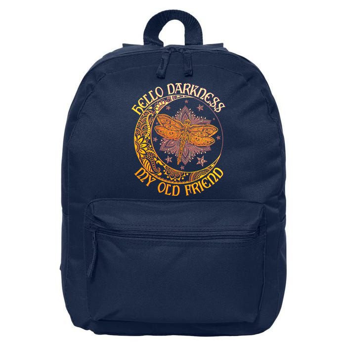 Hello Darkness My Old Friend Dragonfly Moon 16 in Basic Backpack