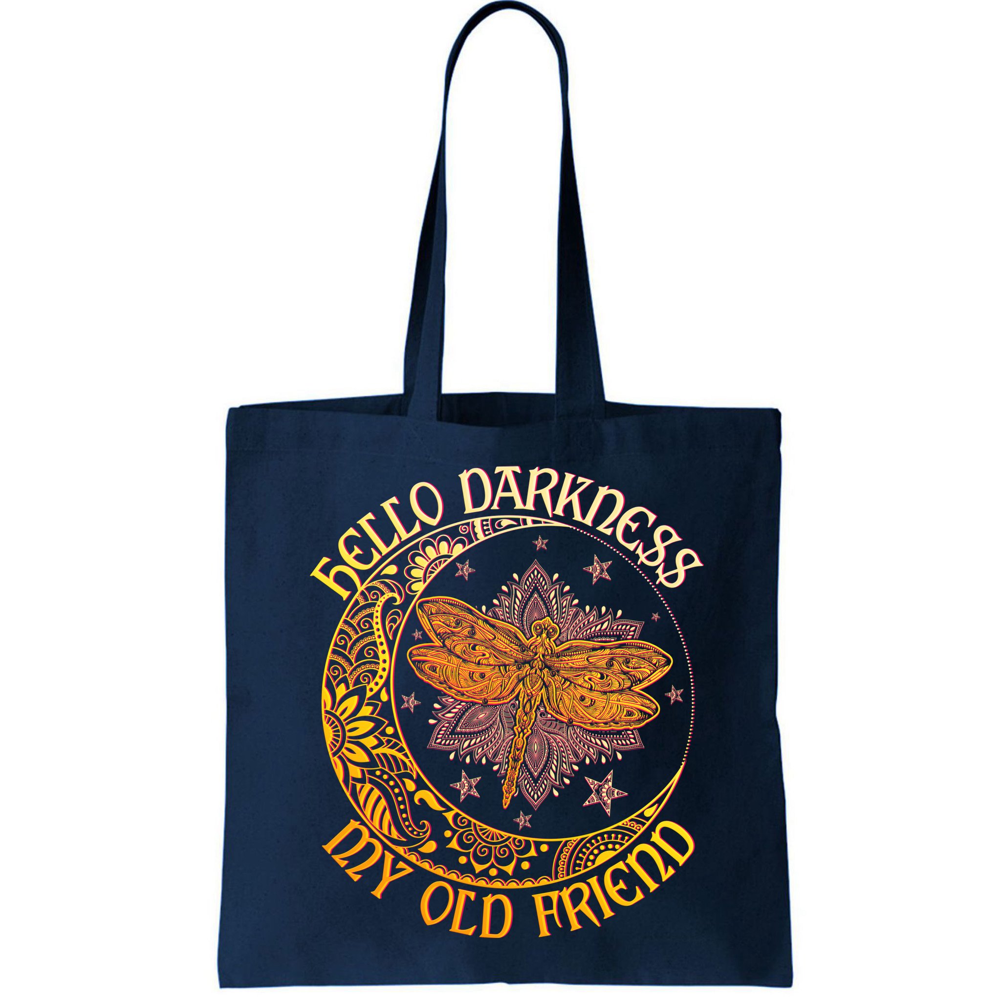 Hello Darkness My Old Friend Dragonfly Moon Bag