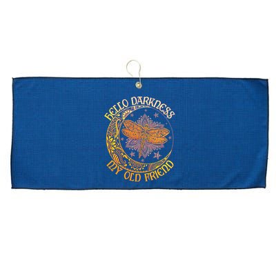 Hello Darkness My Old Friend Dragonfly Moon Large Microfiber Waffle Golf Towel