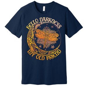 Hello Darkness My Old Friend Dragonfly Moon Premium T-Shirt