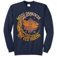 Hello Darkness My Old Friend Dragonfly Moon Tall Sweatshirt