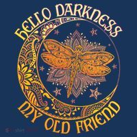 Hello Darkness My Old Friend Dragonfly Moon Sustainable Knit Beanie