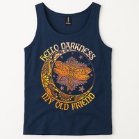 Hello Darkness My Old Friend Dragonfly Moon Tank Top