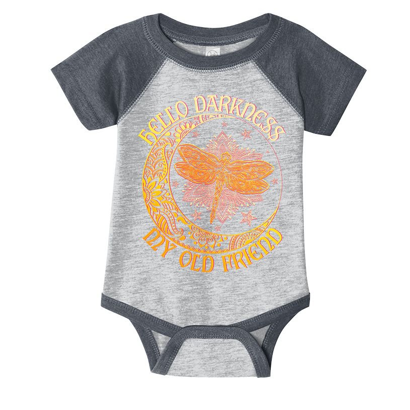 Hello Darkness My Old Friend Dragonfly Moon Infant Baby Jersey Bodysuit