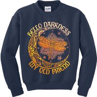 Hello Darkness My Old Friend Dragonfly Moon Kids Sweatshirt
