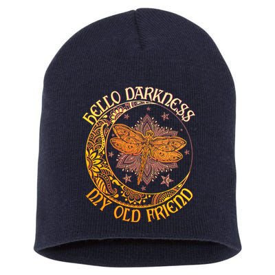 Hello Darkness My Old Friend Dragonfly Moon Short Acrylic Beanie