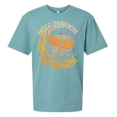 Hello Darkness My Old Friend Dragonfly Moon Sueded Cloud Jersey T-Shirt