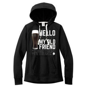 Hello Darkness My Old Friend Funny Drinking Women's Fleece Hoodie