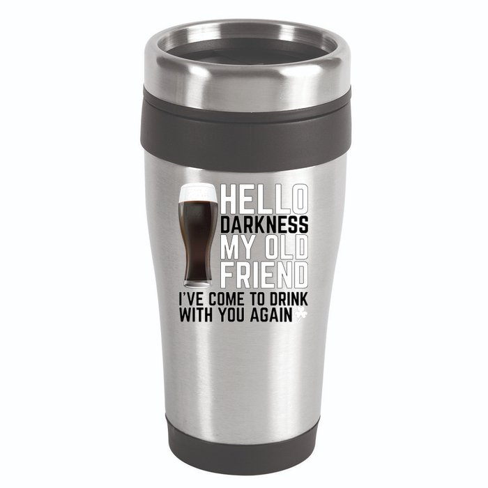 Hello Darkness My Old Friend Funny Drinking 16oz Travel Tumbler