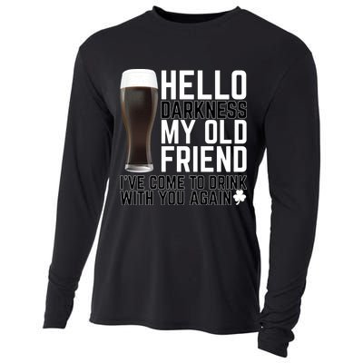 Hello Darkness My Old Friend Funny Drinking Cooling Performance Long Sleeve Crew