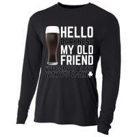 Hello Darkness My Old Friend Funny Drinking Cooling Performance Long Sleeve Crew