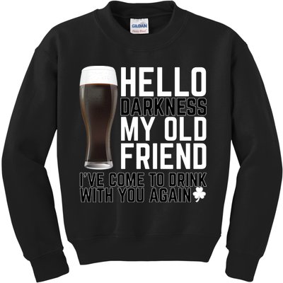 Hello Darkness My Old Friend Funny Drinking Kids Sweatshirt