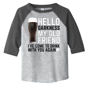 Hello Darkness My Old Friend Funny Drinking Toddler Fine Jersey T-Shirt