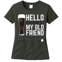 Hello Darkness My Old Friend Funny Drinking Womens T-Shirt