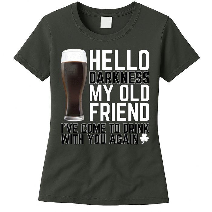 Hello Darkness My Old Friend Funny Drinking Womens T-Shirt