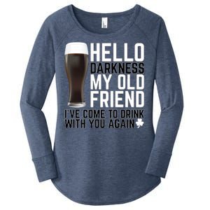 Hello Darkness My Old Friend Funny Drinking Women's Perfect Tri Tunic Long Sleeve Shirt