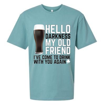 Hello Darkness My Old Friend Funny Drinking Sueded Cloud Jersey T-Shirt