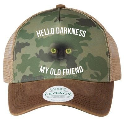 Hello Darkness My Old Friend Scary Cat Legacy Tie Dye Trucker Hat