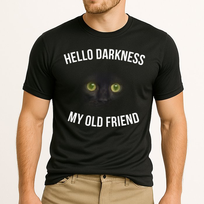 Hello Darkness My Old Friend Scary Cat Performance Shirt