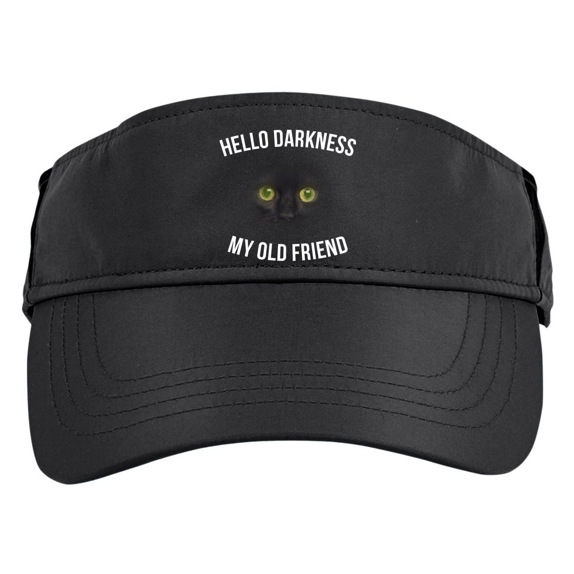 Hello Darkness My Old Friend Scary Cat Adult Drive Performance Visor