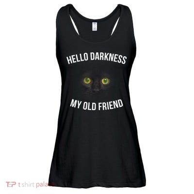Hello Darkness My Old Friend Scary Cat Ladies Essential Flowy Tank