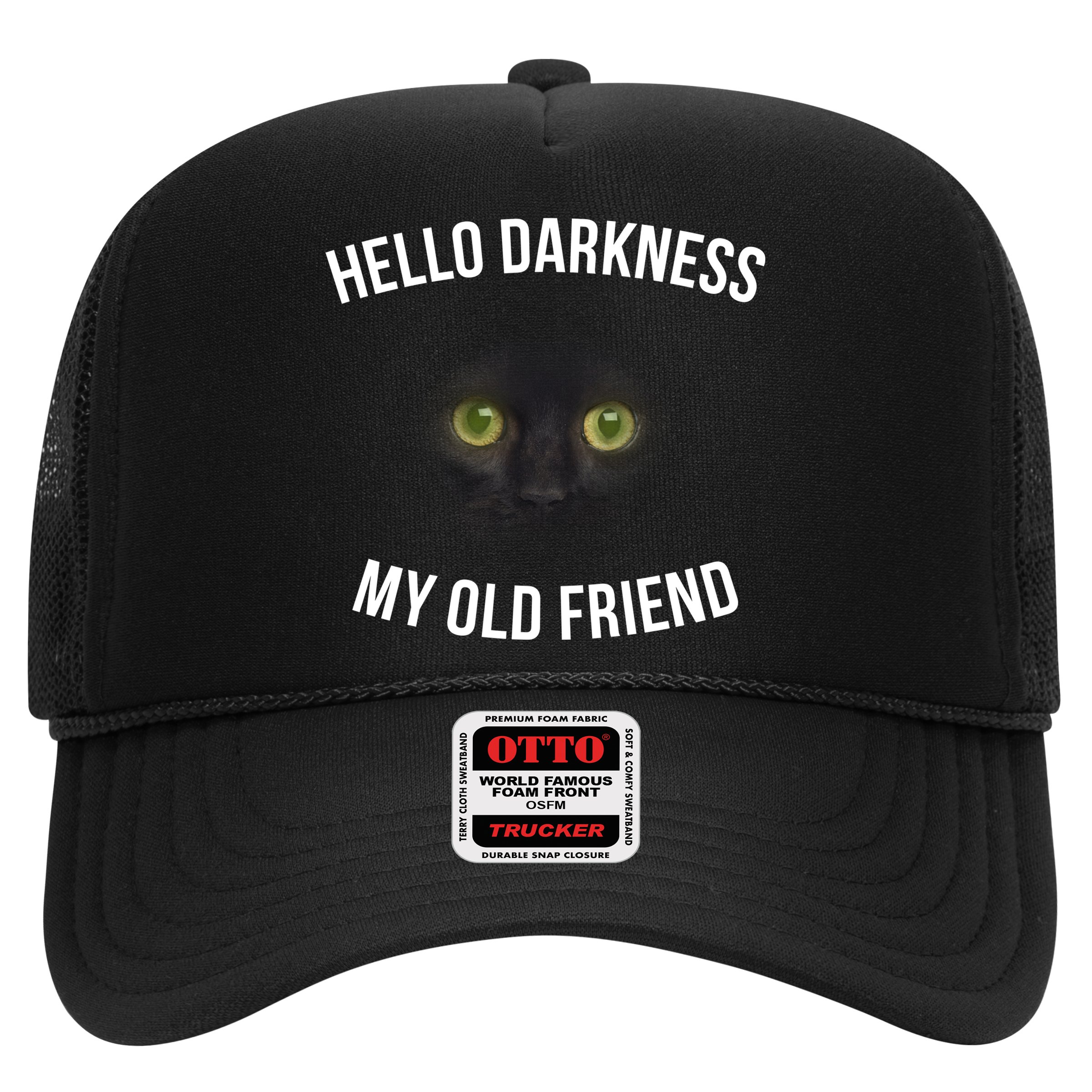 Hello Darkness My Old Friend Scary Cat Hat