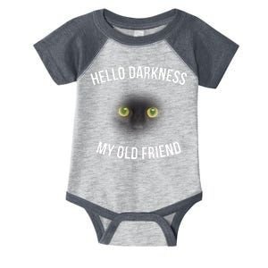 Hello Darkness My Old Friend Scary Cat Infant Baby Jersey Bodysuit