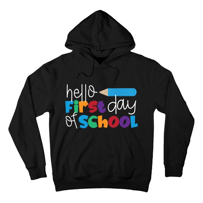 Hello First Day of School Cute Pencil Hoodie