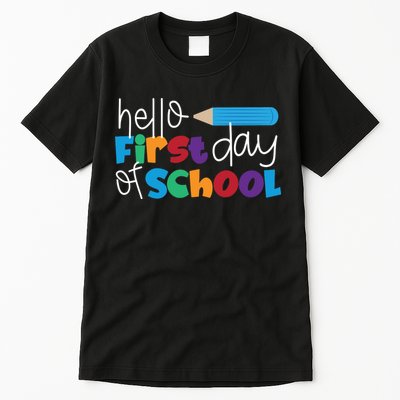 Hello First Day of School Cute Pencil Tall T-Shirt