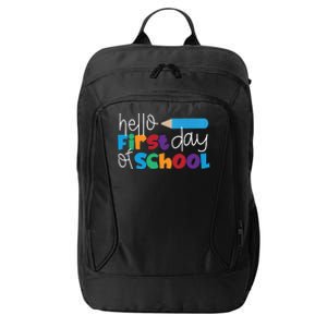 Hello First Day of School Cute Pencil City Backpack