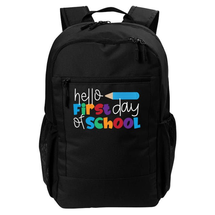 Hello First Day of School Cute Pencil Daily Commute Backpack