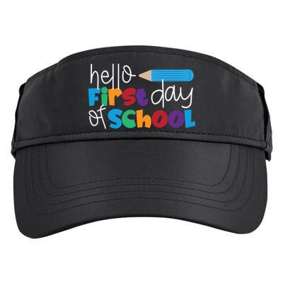 Hello First Day of School Cute Pencil Adult Drive Performance Visor