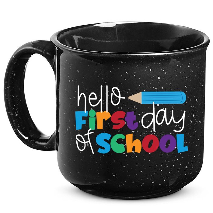 Hello First Day of School Cute Pencil 15oz Campfire Ceramic Mug
