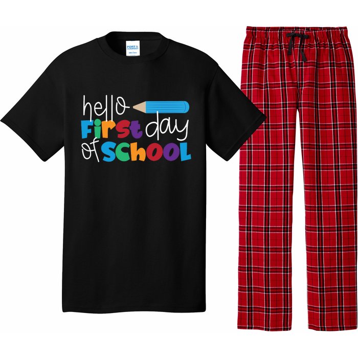 Hello First Day of School Cute Pencil Pajama Set