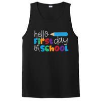 Hello First Day of School Cute Pencil PosiCharge Competitor Tank