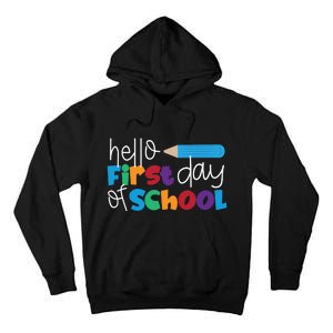 Hello First Day of School Cute Pencil Tall Hoodie