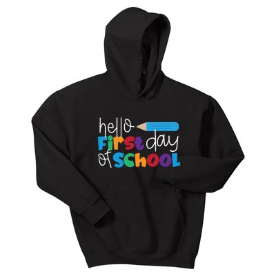 Hello First Day of School Cute Pencil Kids Hoodie