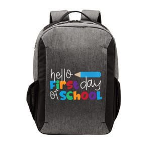 Hello First Day of School Cute Pencil Vector Backpack