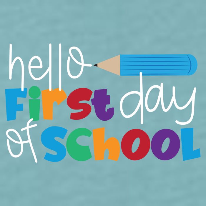 Hello First Day of School Cute Pencil Sueded Cloud Jersey T-Shirt