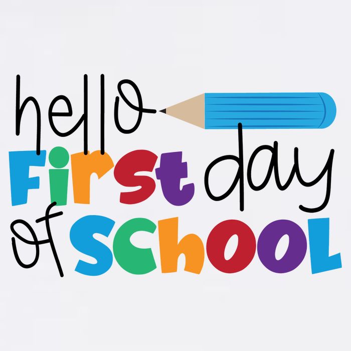 Hello First Day of School Cute Pencil Garment-Dyed Sweatshirt