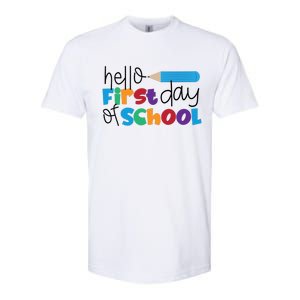 Hello First Day of School Cute Pencil Softstyle CVC T-Shirt