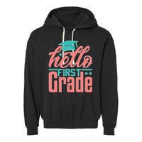 Hello First Grade Garment-Dyed Fleece Hoodie