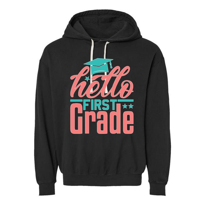 Hello First Grade Garment-Dyed Fleece Hoodie