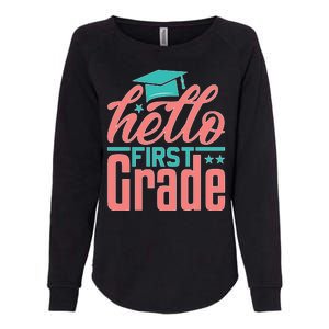 Hello First Grade Womens California Wash Sweatshirt