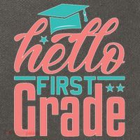 Hello First Grade Cotton Canvas Backpack