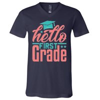 Hello First Grade V-Neck T-Shirt