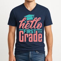 Hello First Grade V-Neck T-Shirt